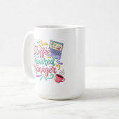 Coffee-Powered-Manager Lustiges Professionelles Bü Kaffeetasse (Vorderseite Links)