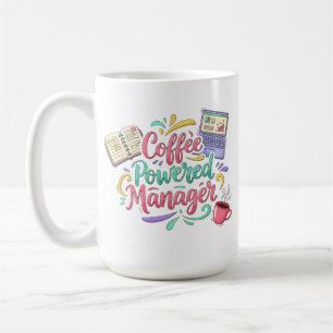 Coffee-Powered-Manager Lustiges Professionelles Bü Kaffeetasse