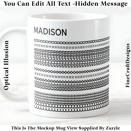 Coffee Preference Hidden Message Name 101B Modern Kaffeetasse