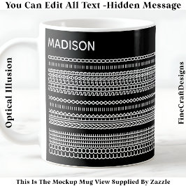 Coffee Preference Hidden Message Name 101W Stylish Kaffeetasse
