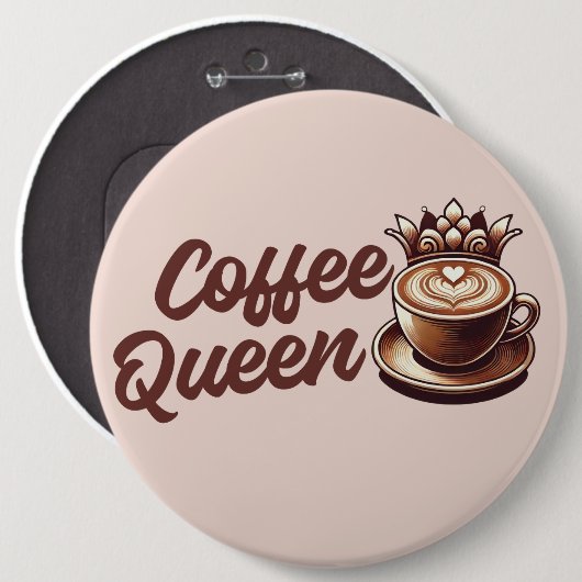 Coffee Queen Button (Vorne & Hinten)