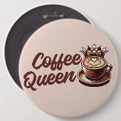 Coffee Queen Button (Vorne & Hinten)