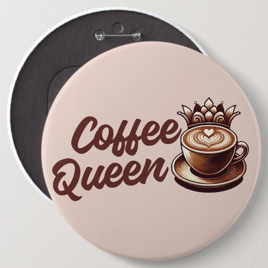 Coffee Queen Button (Vorne & Hinten)