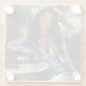 Coffee Queen Digital Art Glasuntersetzer (Rückseite)