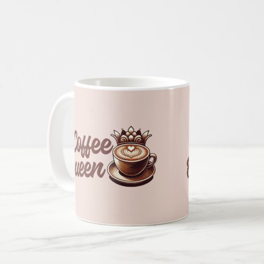 Coffee Queen Kaffeetasse (Vorderseite Links)