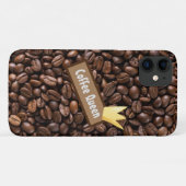 Coffee Queen Typografy Gold Crown Case-Mate iPhone Hülle (Rückseite (Horizontal))