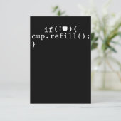 Coffee Refill Software Engineer für intelligente C Begleitkarte (Stehend Vorderseite)