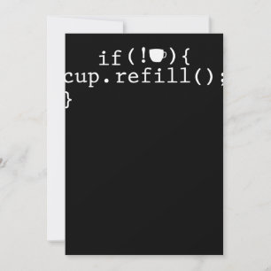 Coffee Refill Software Engineer für intelligente C Dankeskarte