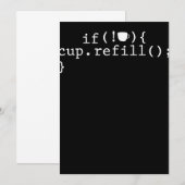 Coffee Refill Software Engineer für intelligente C Dankeskarte (Vorne/Hinten)