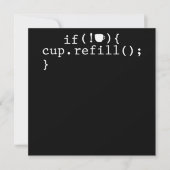 Coffee Refill Software Engineer für intelligente C Einladung (Vorderseite)