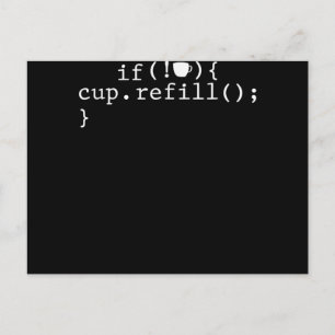 Coffee Refill Software Engineer für intelligente C Einladungspostkarte