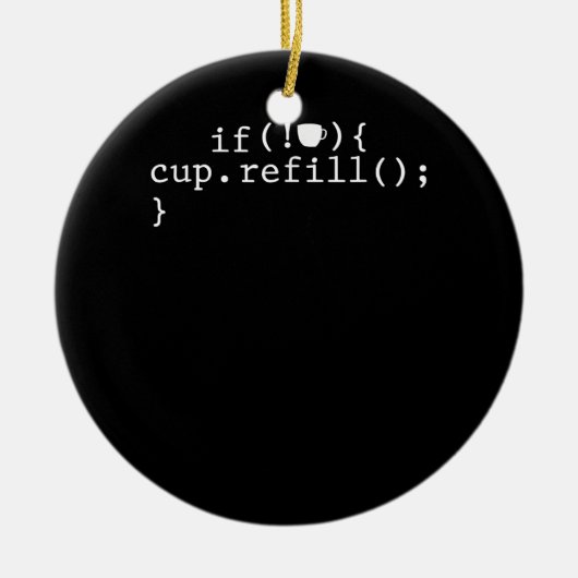 Coffee Refill Software Engineer für intelligente C Keramik Ornament (Vorne)