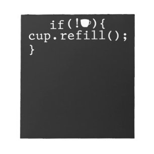 Coffee Refill Software Engineer für intelligente C Notizblock