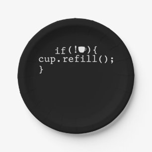 Coffee Refill Software Engineer für intelligente C Pappteller