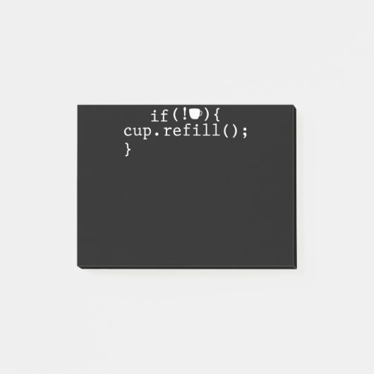 Coffee Refill Software Engineer für intelligente C Post-it Klebezettel (Vorderseite)
