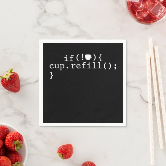 Coffee Refill Software Engineer für intelligente C Serviette (Beispiel)
