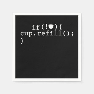 Coffee Refill Software Engineer für intelligente C Serviette