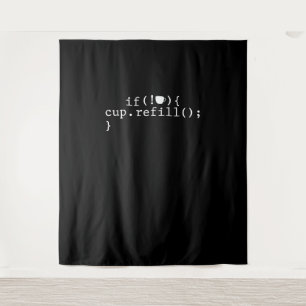 Coffee Refill Software Engineer für intelligente C Wandteppich