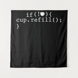 Coffee Refill Software Engineer für intelligente C Wandteppich
