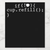 Coffee Refill Software Engineer für intelligente C Weinetikett (Einzelnes Label)