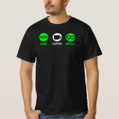 Coffee Repeat Programmer's Life T-Shirt (Vorderseite)