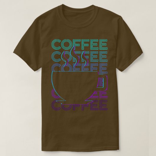 Coffee Retro-Geschenk T-Shirt (Design vorne)