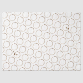 COFFEE Rings Brown White Artisan Fun Seidenpapier