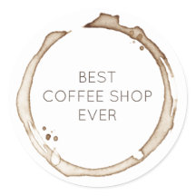 COFFEE Rings BUSINESS NAME Brown White Artisan Fun