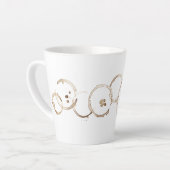 COFFEE Rings NAME Brown White Artisan Fun Milchtasse (Linke Ecke)