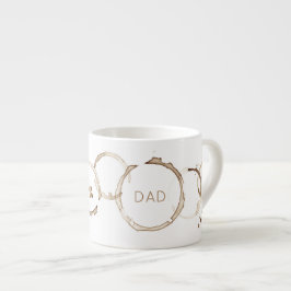 COFFEE Rings VATER Brown White Vathers Day Spaß Espressotasse