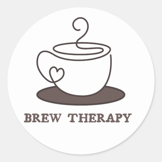 Coffee runder aufkleber (Vorderseite)