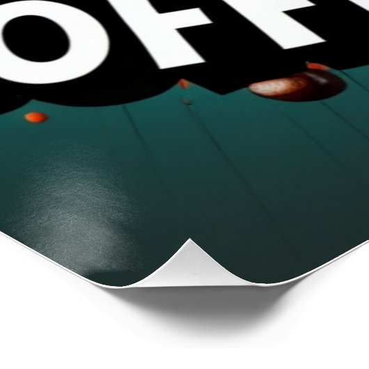 Coffee Rush Lion Poster (Ecke)