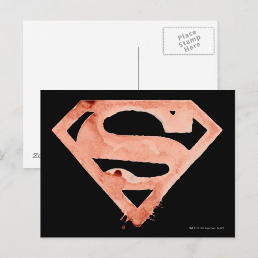 Coffee S Symbol - Rot Postkarte (Vorne/Hinten)