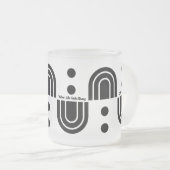 "Coffee Says Pause" Moderne Mattierte Tasse aus Gl (VorderseiteRechts)