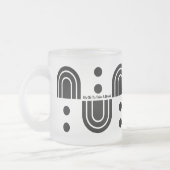 "Coffee Says Pause" Moderne Mattierte Tasse aus Gl (Links)