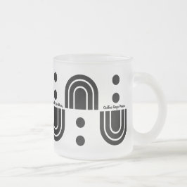 "Coffee Says Pause" Moderne Mattierte Tasse aus Gl
