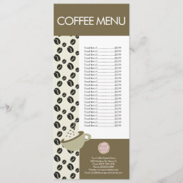 Coffee Shop Barista Latte Logo Menü Menükarte