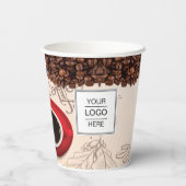 Coffee Shop-Becher für kundenspezifische Logos Pappbecher (Rückseite)