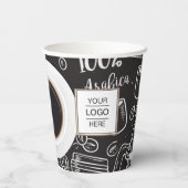 Coffee Shop-Becher für kundenspezifische Logos Pappbecher (Rückseite)