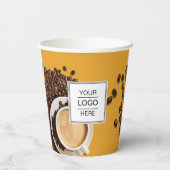 Coffee Shop-Becher für kundenspezifische Logos Pappbecher (Rückseite)