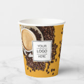 Coffee Shop-Becher für kundenspezifische Logos Pappbecher (Vorderseite)