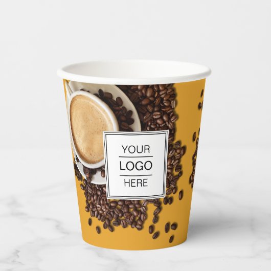 Coffee Shop-Becher für kundenspezifische Logos Pappbecher (Vorderseite)