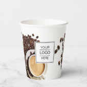 Coffee Shop-Becher für kundenspezifische Logos Pappbecher (Rückseite)
