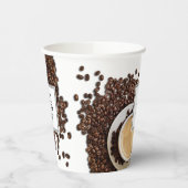 Coffee Shop-Becher für kundenspezifische Logos Pappbecher (Links)