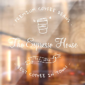 Coffee Shop Beruflich Café Logo Boho Business W Fensteraufkleber (Blatt 2)