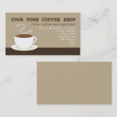 Coffee Shop Business Card - Cup of Coffee Visitenkarte (Vorne/Hinten)