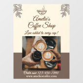 Coffee Shop Business Front Large anpassen Fensteraufkleber (Blatt)