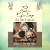 Coffee Shop Business Front Large anpassen Fensteraufkleber (Blatt 3)