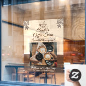 Coffee Shop Business Front Large anpassen Fensteraufkleber (Café-Fenster)