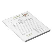 Coffee Shop Business Invoice Notepad Notizblock (angewinkelt)